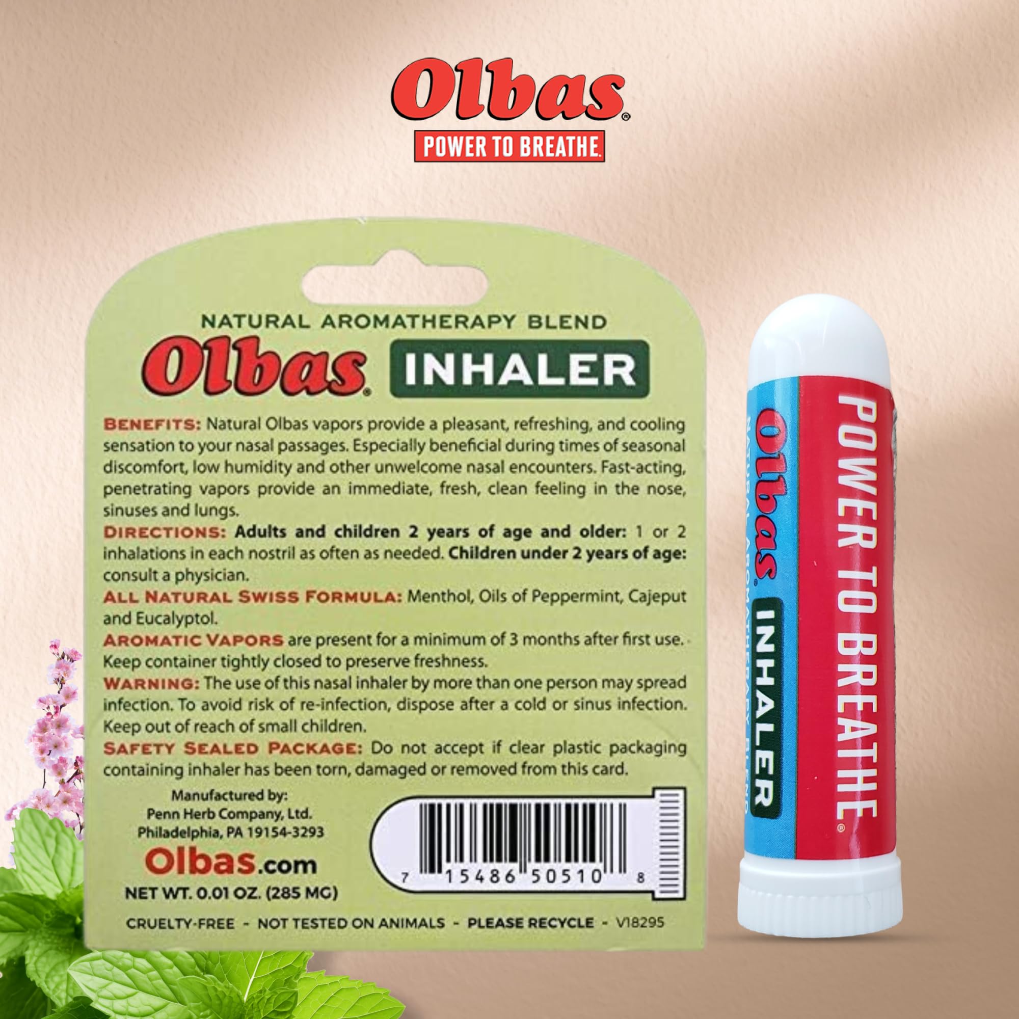Olbas inhalateur confort sinusal adapté aux changements de saison.