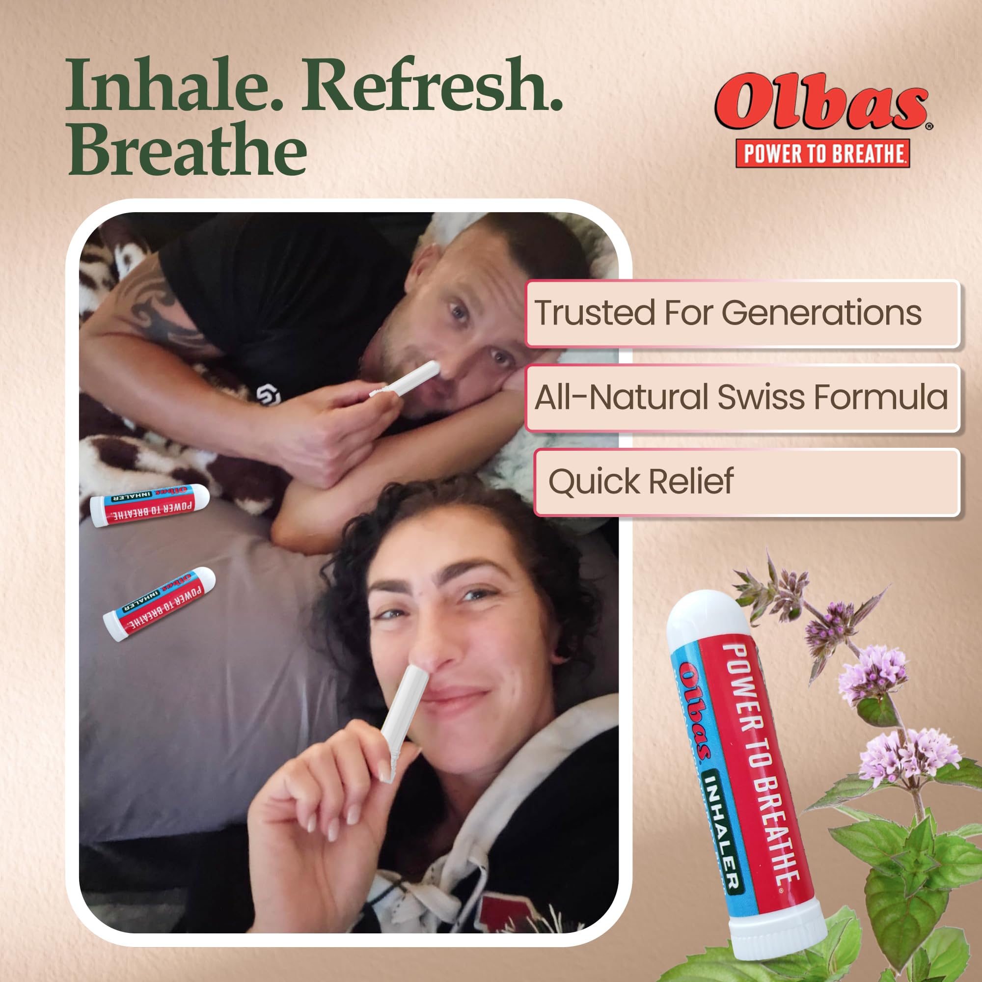 Olbas inhalateur portable-poche idéal pour le bureau et le sport.