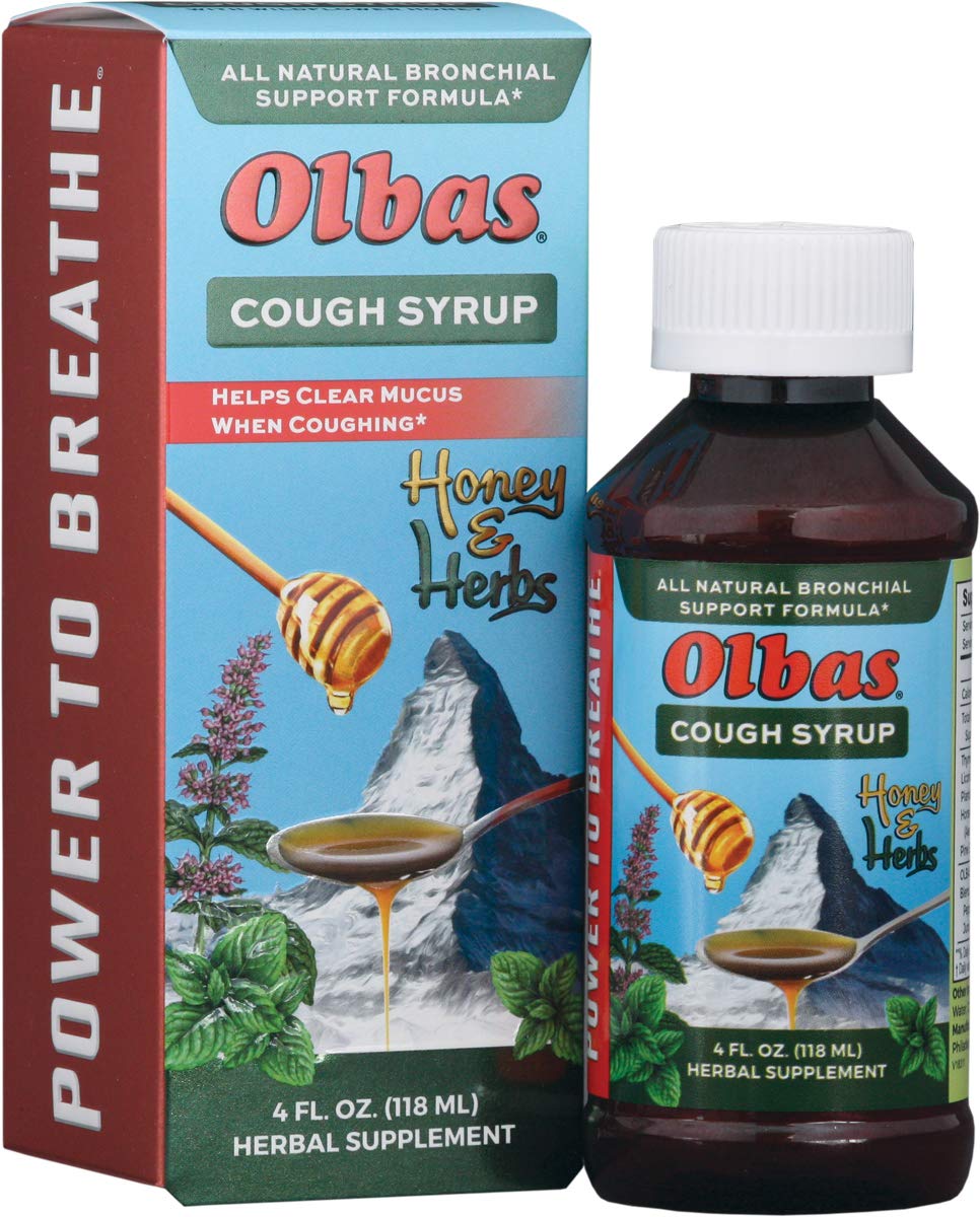 Olbas sirop toux — bouteille 4onces, soutien potentiel des voies bronchales