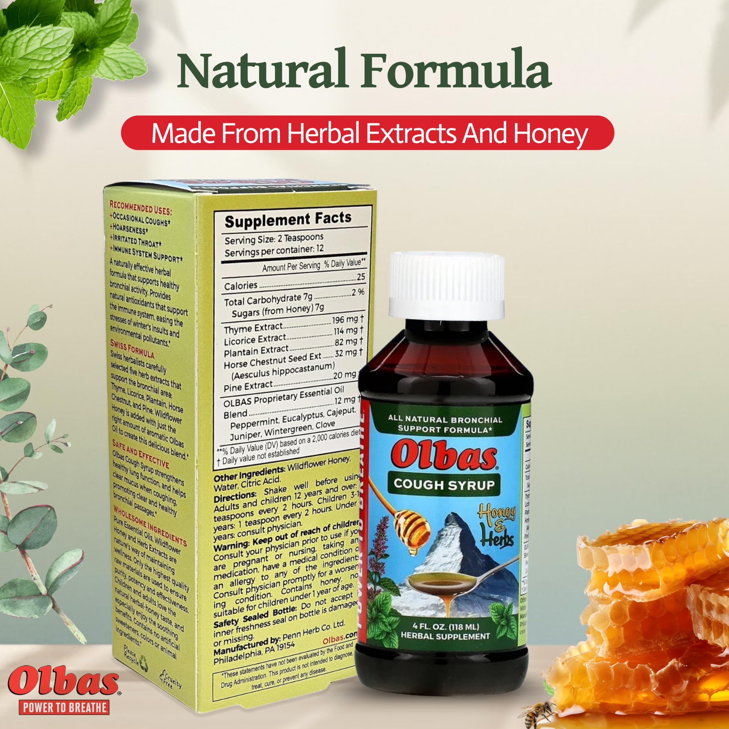 Olbas Sirop Toux dosage facile: prise simple pour adultes et enfants