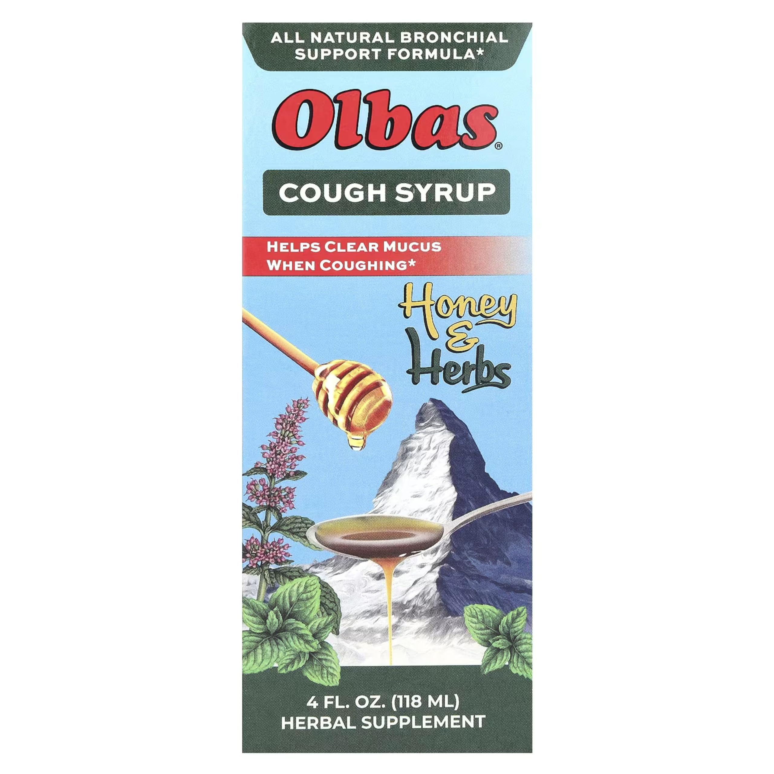 Olbas Sirop Toux ensemble 5 bouteilles, format 120 ml, pratique pour soulager la toux.