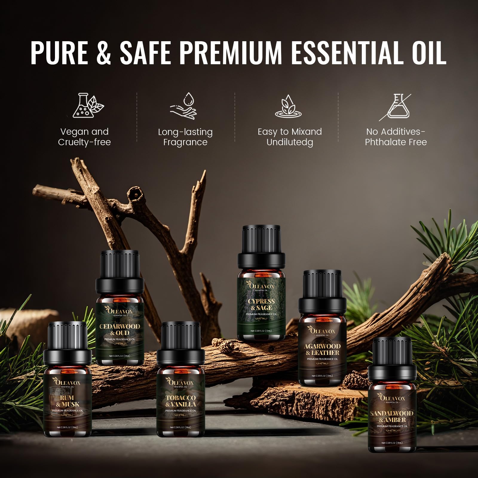 Parfums OleaVox Tabac et vanille, chaleur parfumée pour intérieur.
