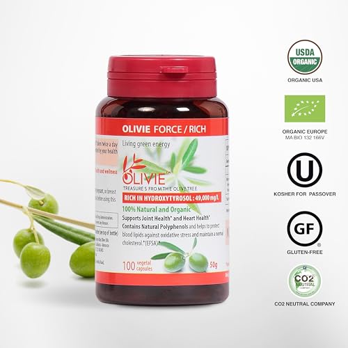 OLIVIE Force/Rich — capsules extrait olive fruit, soutien potentiel à l'apport antioxydant quotidien.