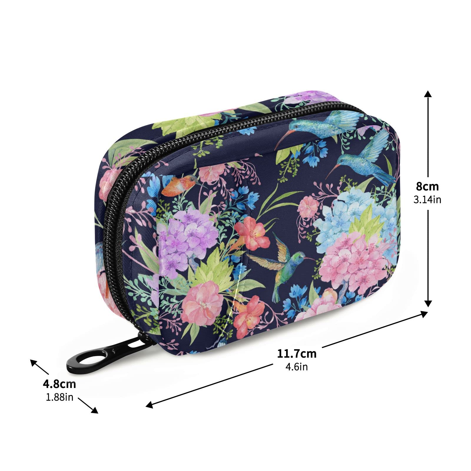 Ollabaky Colibri Floral, étui avec capot translucide pour distinguer rapidement les pilules.