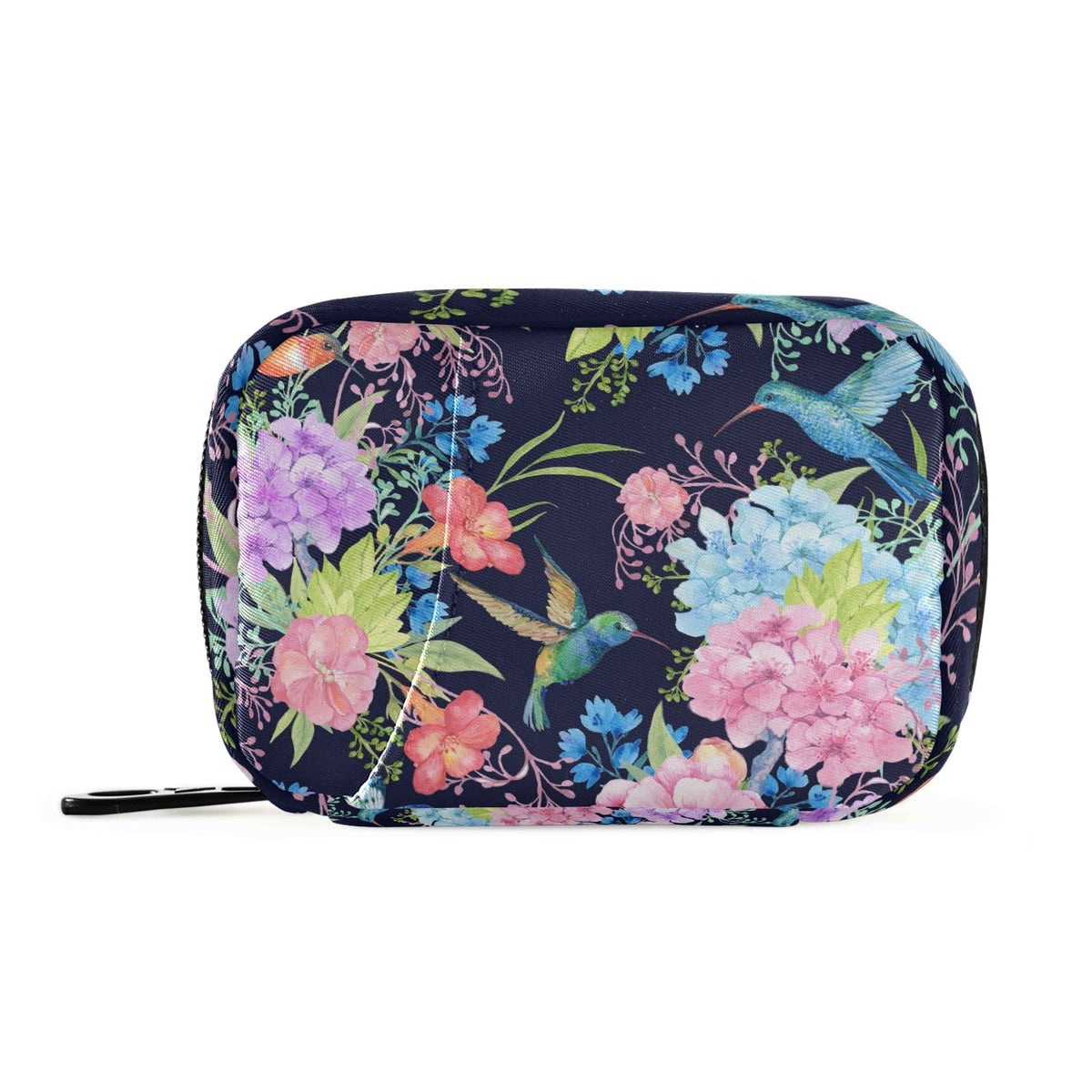 Ollabaky Colibri Floral, étui pilules hebdomadaire pratique à accrocher sur sac.