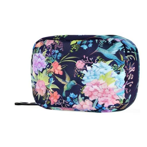 Ollabaky Colibri Floral, rangement sûr avec fermeture éclair pour petits objets et pilules.