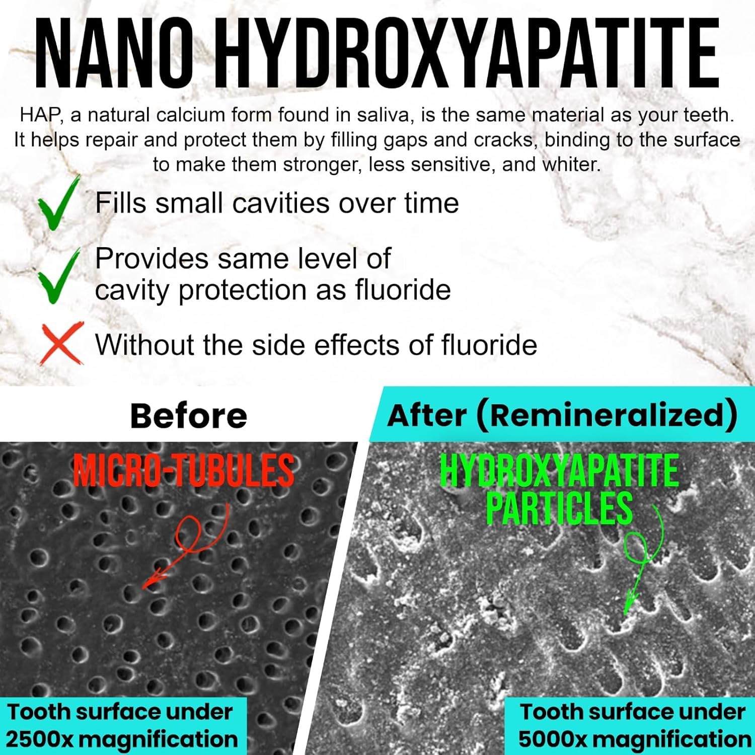 Ollie Clean Mint Nano Hydroxyapatite, ingrédients naturels, sans sulfates ni colorants artificiels