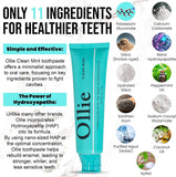 Ollie Clean Mint Nano Hydroxyapatite, texture menthe légère pour une sensation rafraîchissante