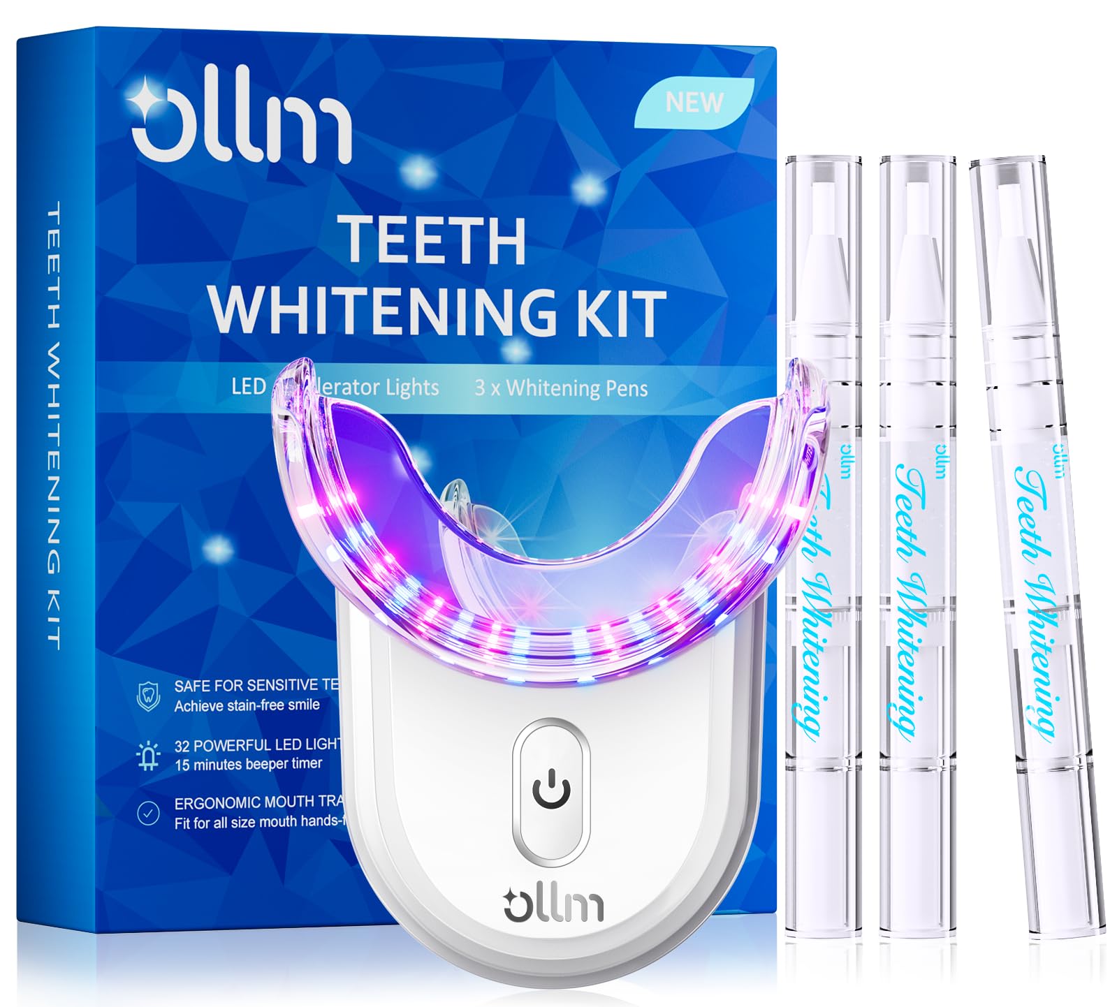 OLLM-kit-blanchiment-dents-sensibles-machine: appareil à domicile pour une blancheur plus nette.