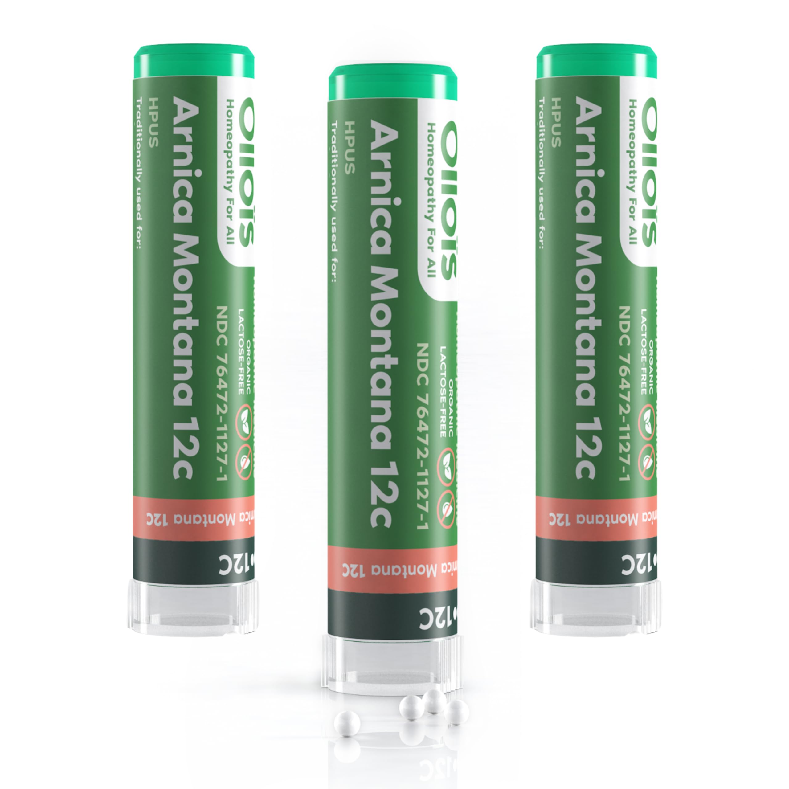 OLLOÏS Arnica Montana 12C pellets emballage biologique prêt à l'emploi.