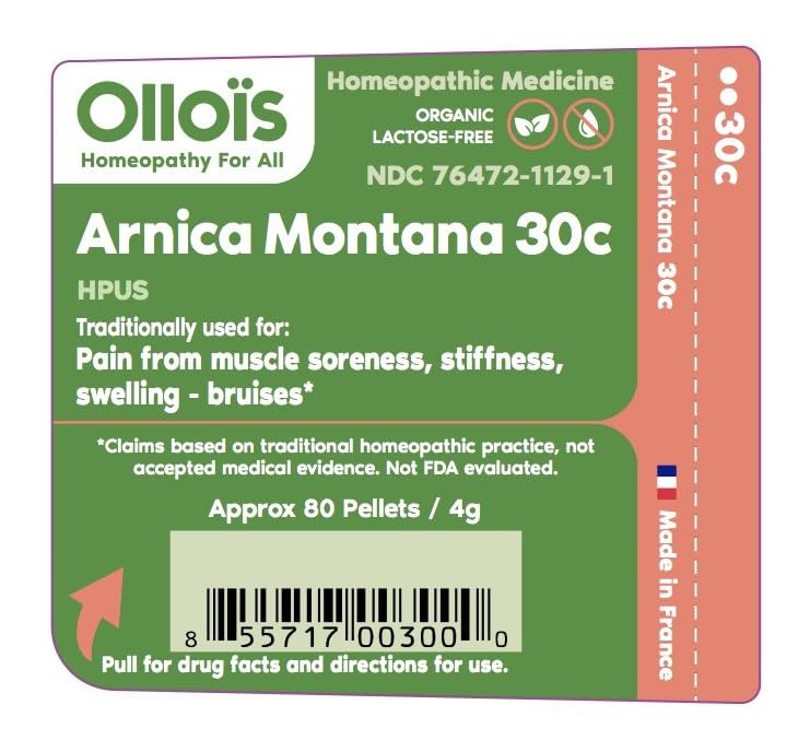 Pellets OLLOÏS Arnica Montana fondent sous la langue pour un soulagement musculaire efficace.