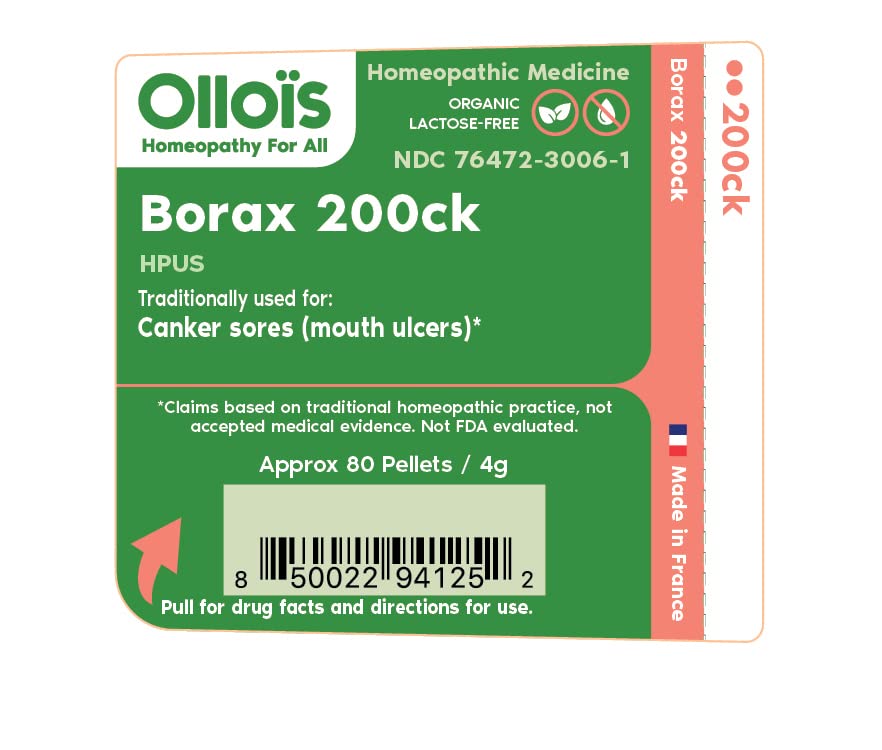 OLLOÏS Borax 200ck – tube translucide montrant le conditionnement pratique