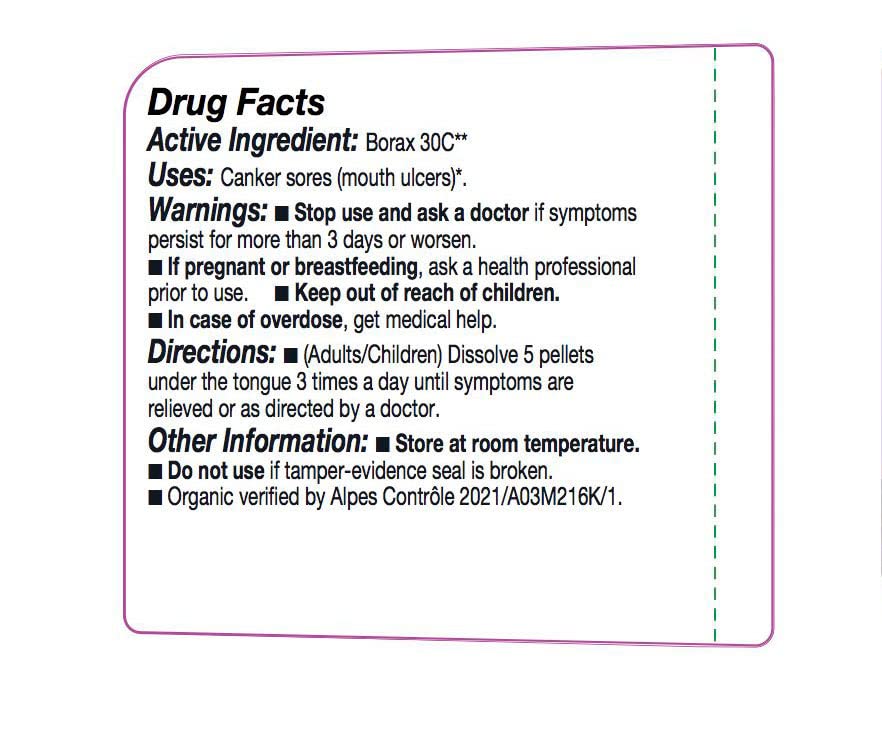 OLLOÏS Borax 30C, sans-lactose, facilité d’administration et de dosage.
