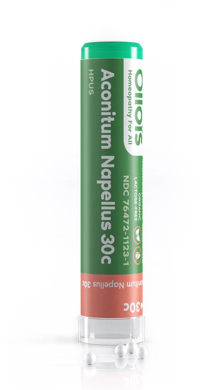 OLLOÏS Aconitum Napellus 30c: bouteille prête à dissolution sous la langue, pratique en début de fièvre.