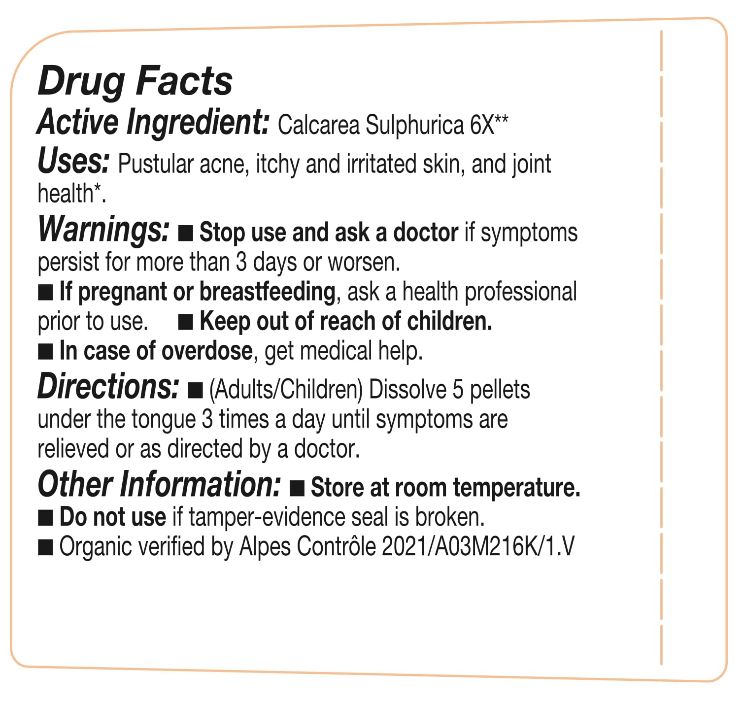 OLLOÏS Calcarea Sulphurica pellets végan et kasher, usage polyvalent