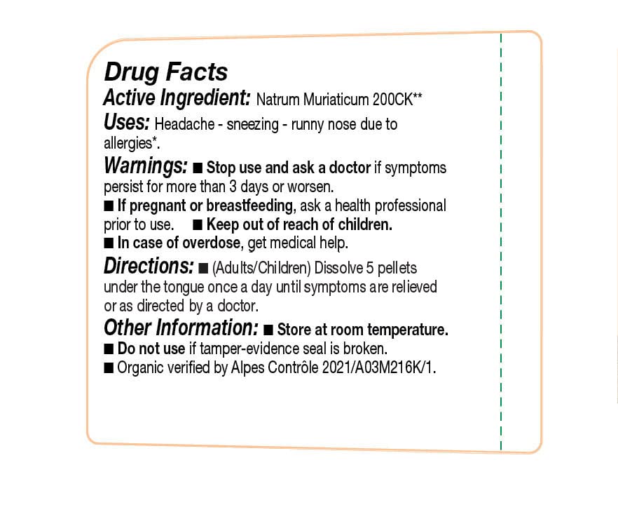 OLLOÏS Natrum Muriaticum 200ck, certifié biologique et sans lactose, pour une routine naturelle.