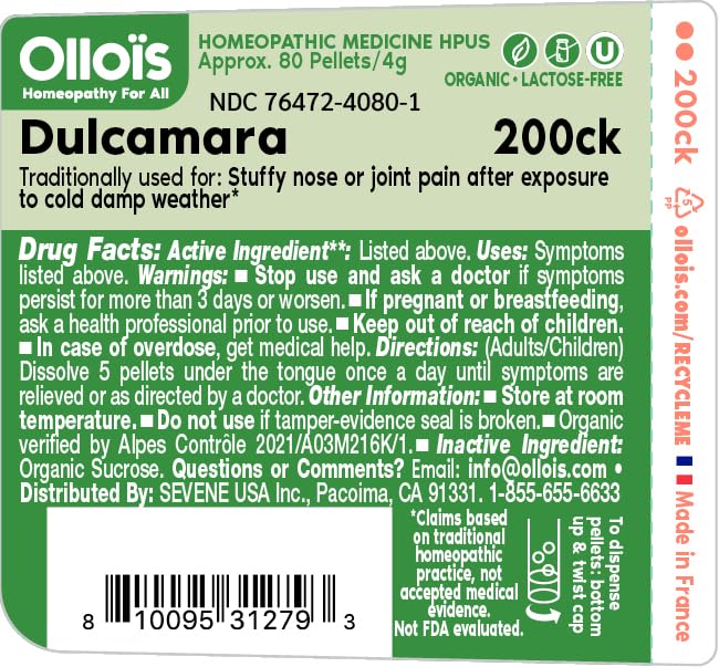 OLLOÏS Dulcamara 200ck — pellets blancs faciles à dissoudre pour usage quotidien.