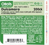 OLLOÏS Dulcamara 200ck — pellets blancs faciles à dissoudre pour usage quotidien.