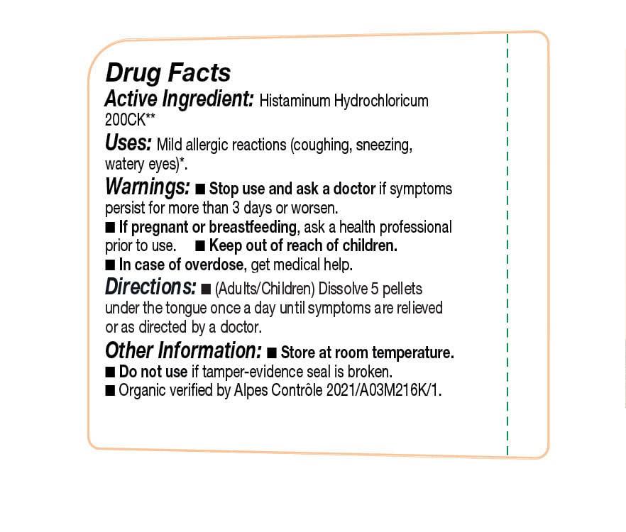 OLLOÏS Histaminum Hydrochloricum 200ck — étiquette vegan.