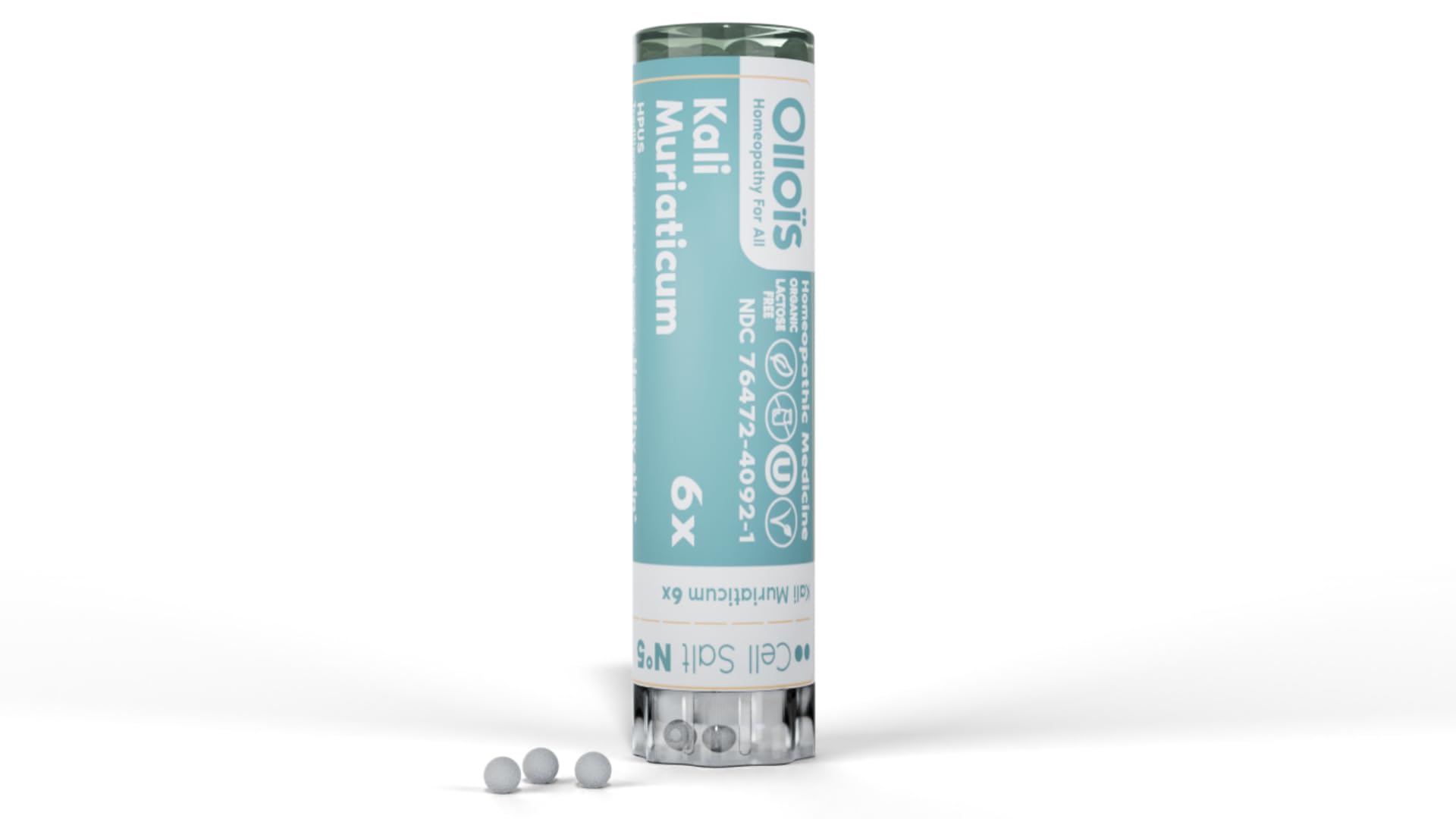 OLLOÏS Kali Muriaticum, bouteille de pellets, soutien potentiel des équilibres cellulaires au quotidien.