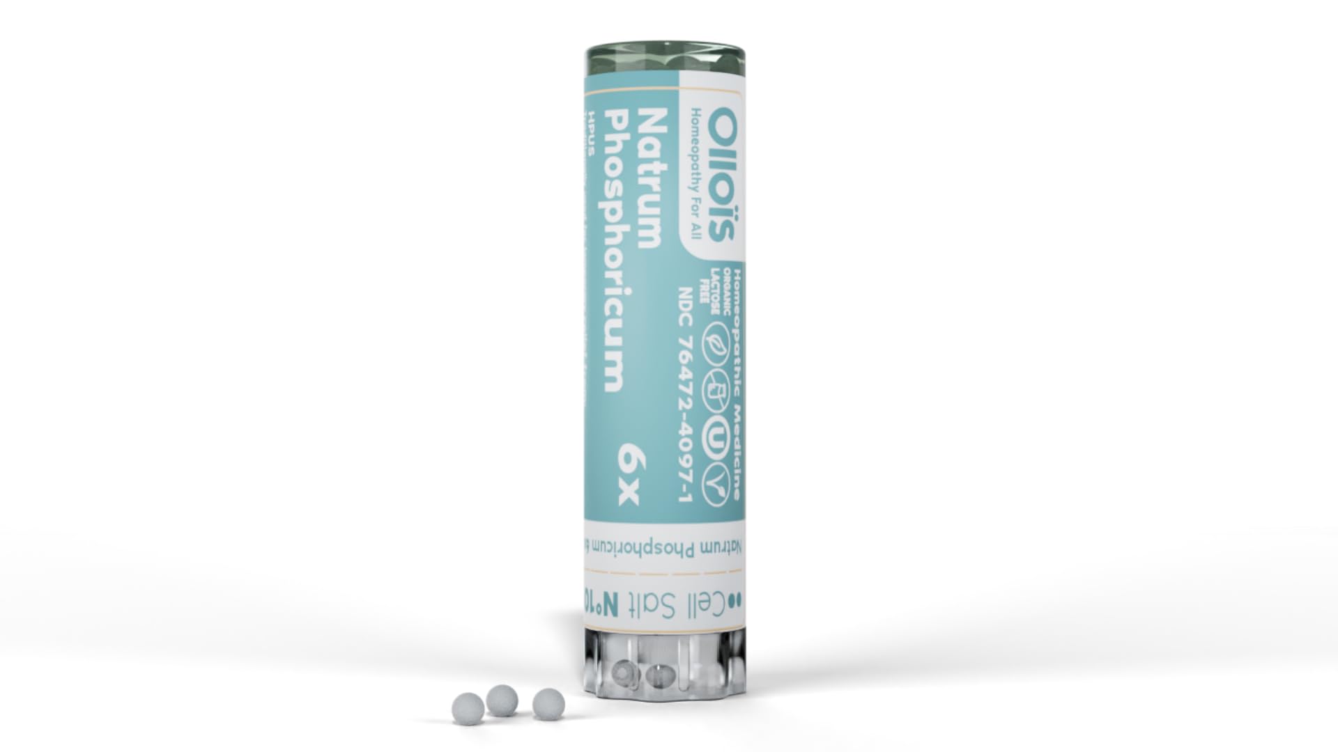OLLOÏS Natrum Phosphoricum, granulés dans boîte, pratique et sans lactose.