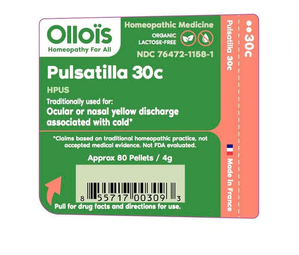 OLLOÏS Pulsatilla 30c: etiquette organique et traçabilité certifiée.