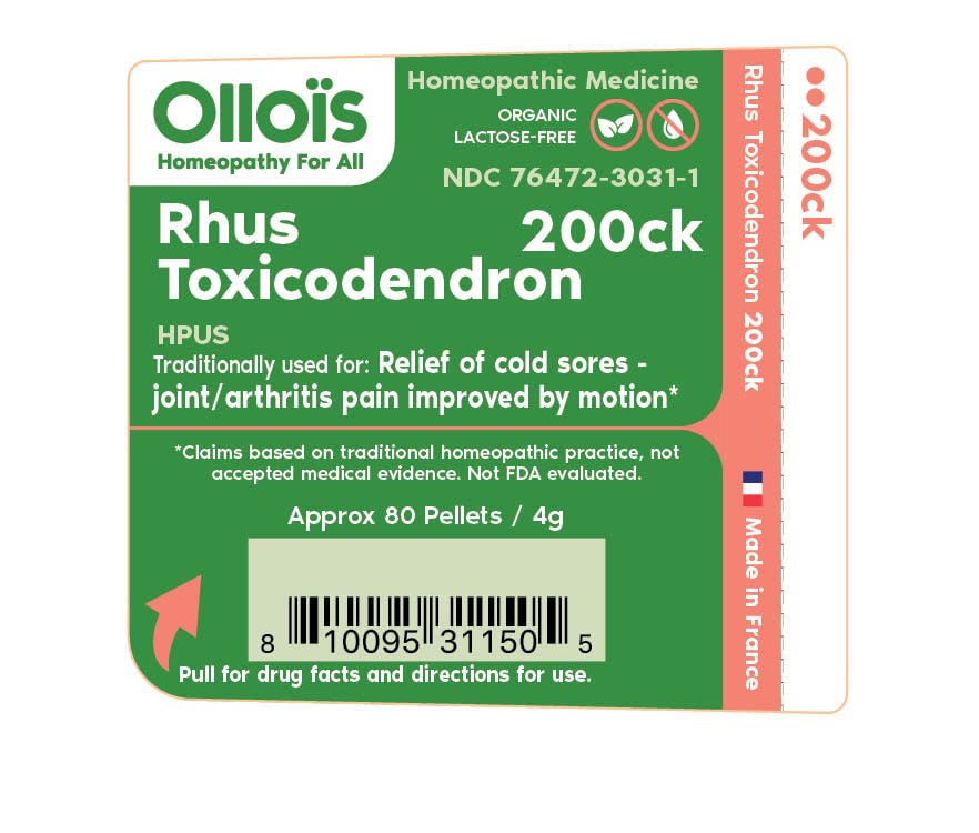 OLLOÏS Rhus Toxicodendron 200ck boîte: format compact pour déplacements.