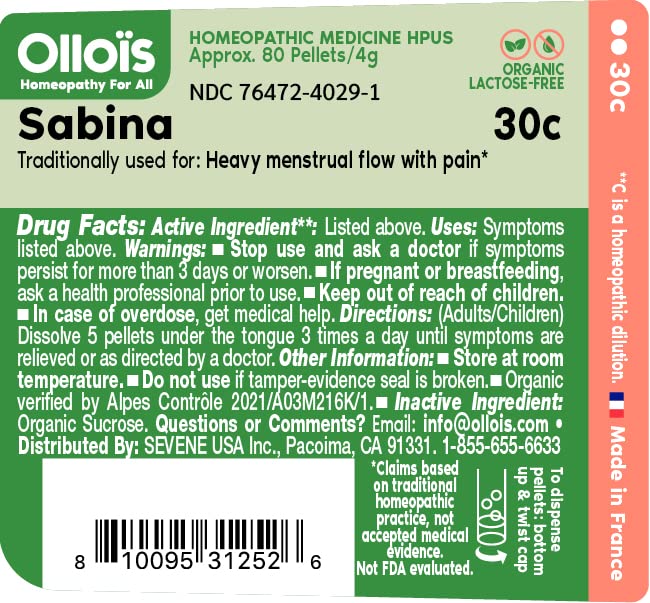 OLLOÏS Sabina granules se dissolvent sous la langue pour une utilisation discrète