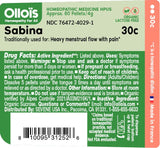 OLLOÏS Sabina granules se dissolvent sous la langue pour une utilisation discrète