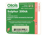 Boîte OLLOÏS Soufre 200ck, label biologique et sans lactose