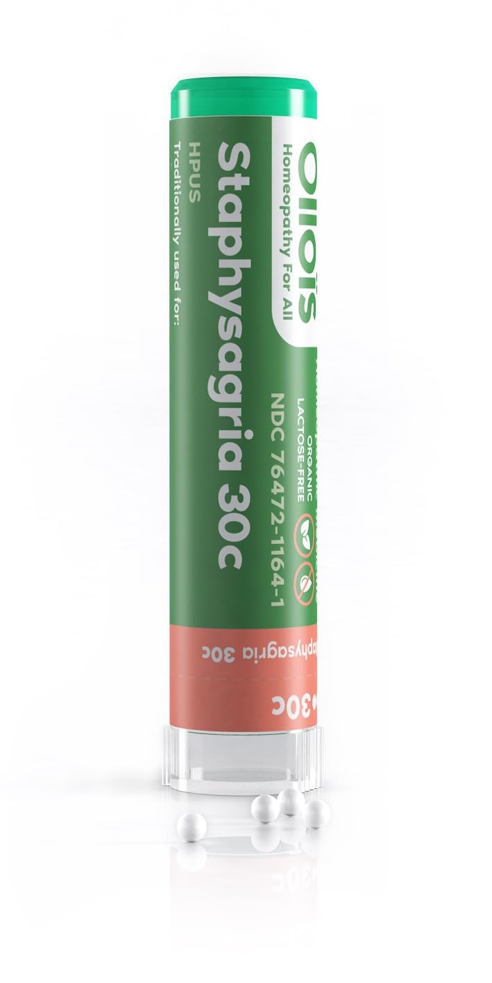 OLLOÏS Staphysagria 30C, granulés sous bouteille pour les premiers soins quotidiens.