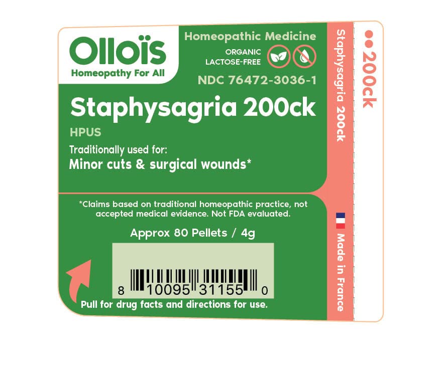 OLLOÏS Staphysagria: tube de pellets prêt à dissoudre sous la langue.
