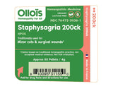 OLLOÏS Staphysagria: tube de pellets prêt à dissoudre sous la langue.
