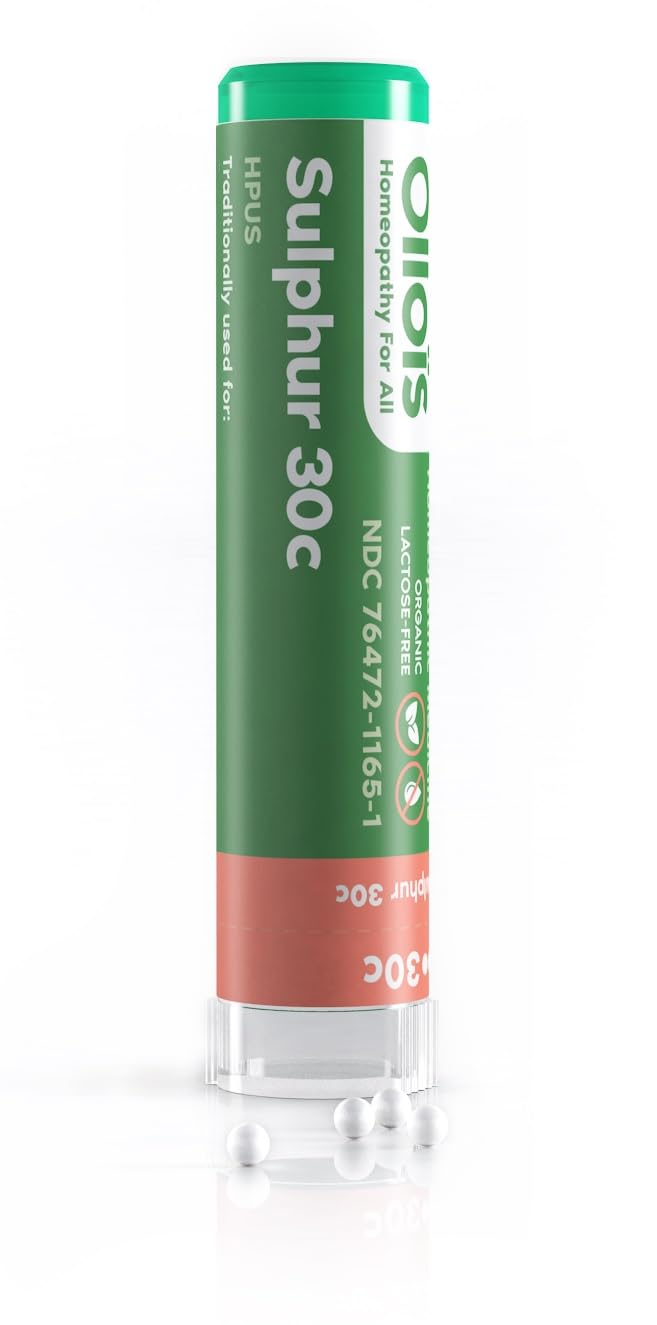 OLLOÏS Sulphur 30c: bouteille de granules pour le confort cutané