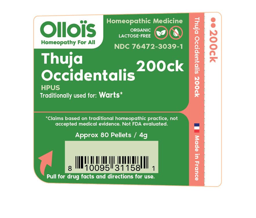 OLLOÏS Thuja Occidentalis 200ck, pellets dissolvants sous la langue, geste rapide.