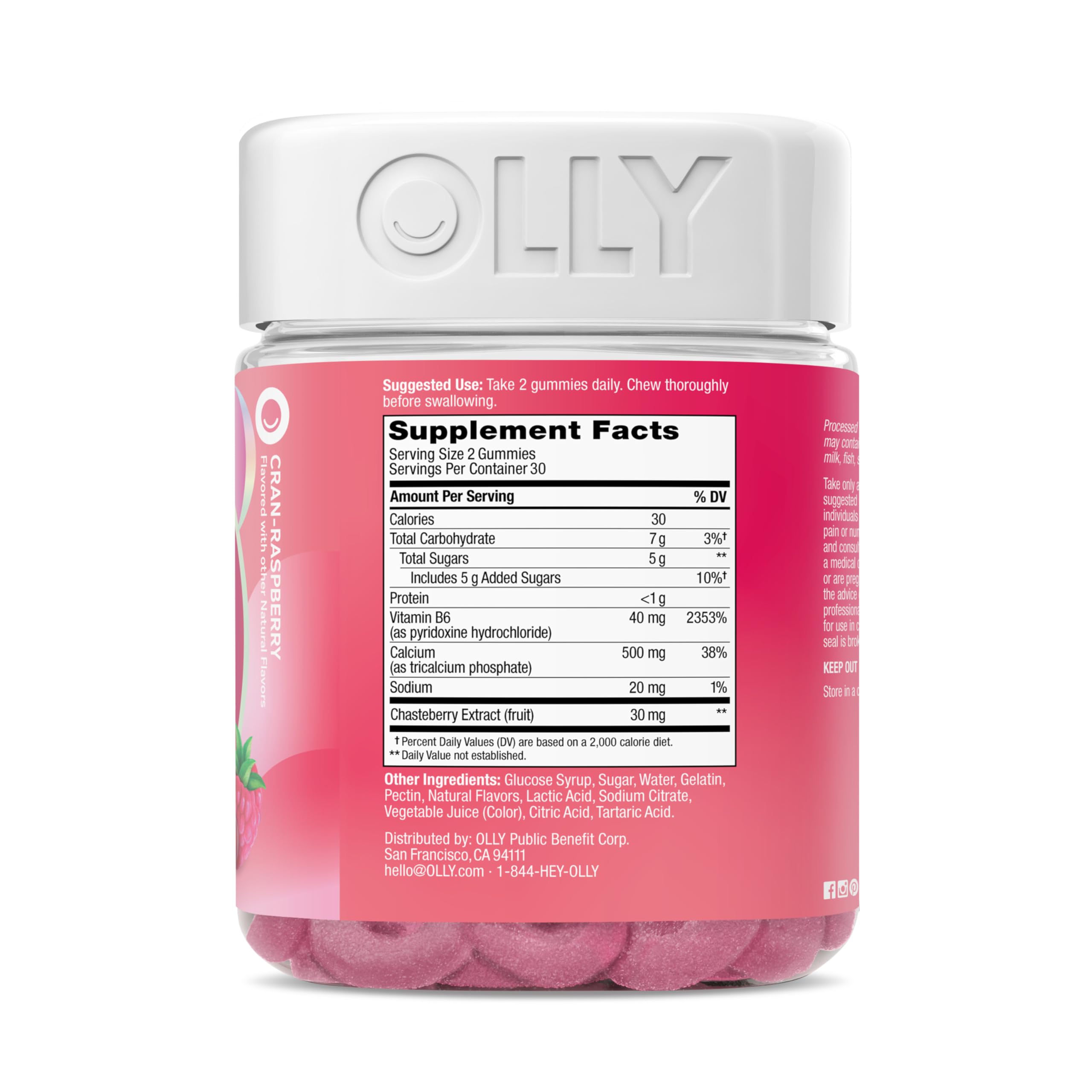 OLLY Period Hero Gommes prise quotidienne simple et pratique.