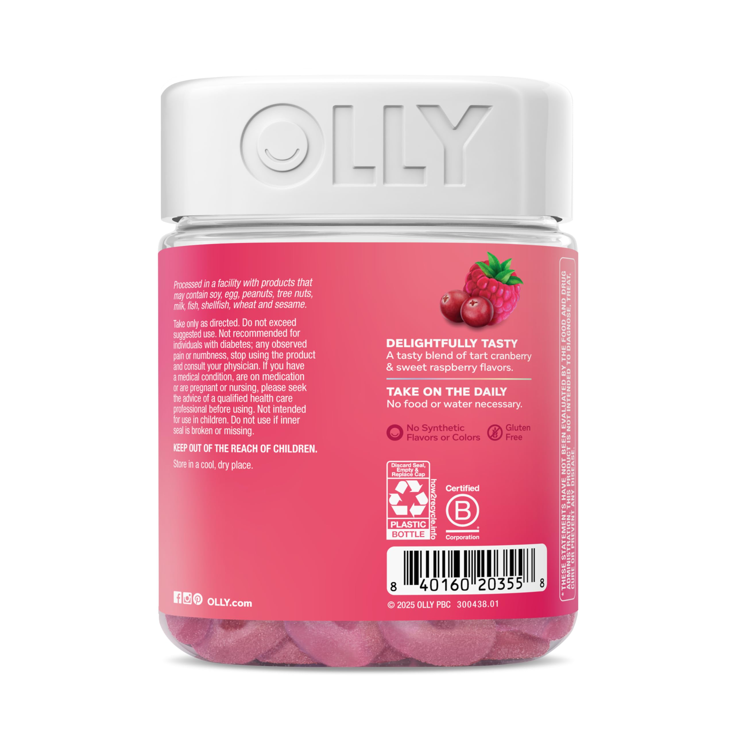 OLLY Period Hero Gommes sans gluten pour les régimes spécifiques.