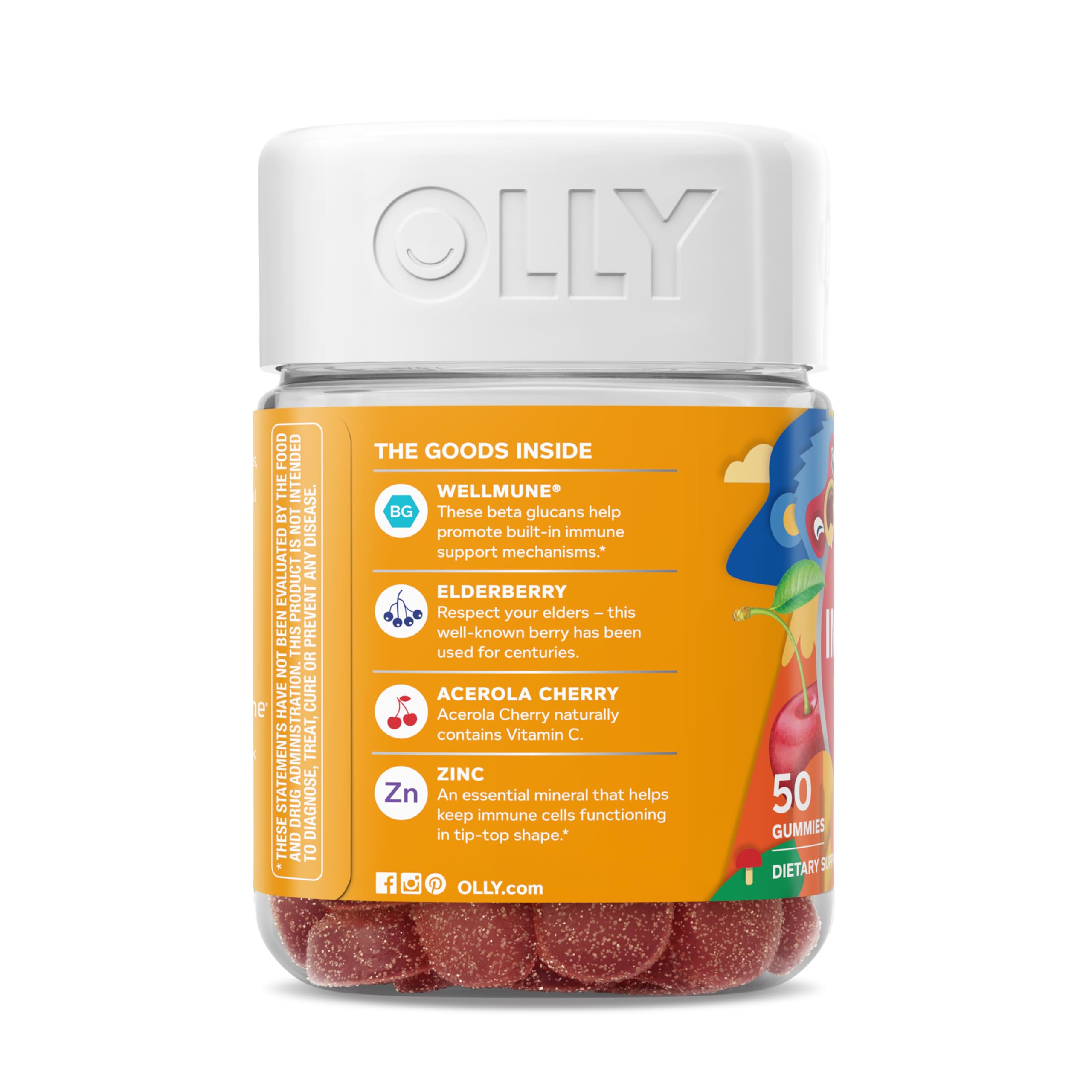 OLLY extrait de sureau – saveur agréable et bien-être potentiel.