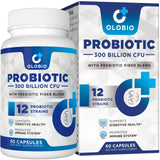 OLOBIO: bouteille probiotiques 300 milliards CFU pour une digestion équilibrée.