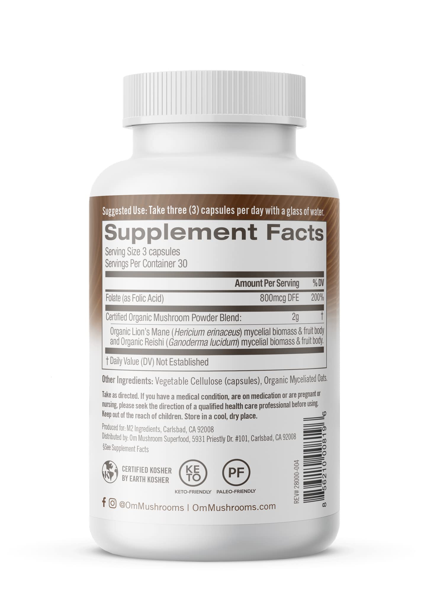 OM MUSHROOM CAPSULES Soutien du système nerveux pour le quotidien.