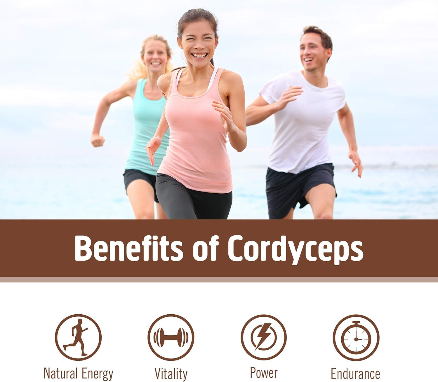 OM MUSHROOM Cordyceps – smoothie enrichi pour soutenir l'activité physique.