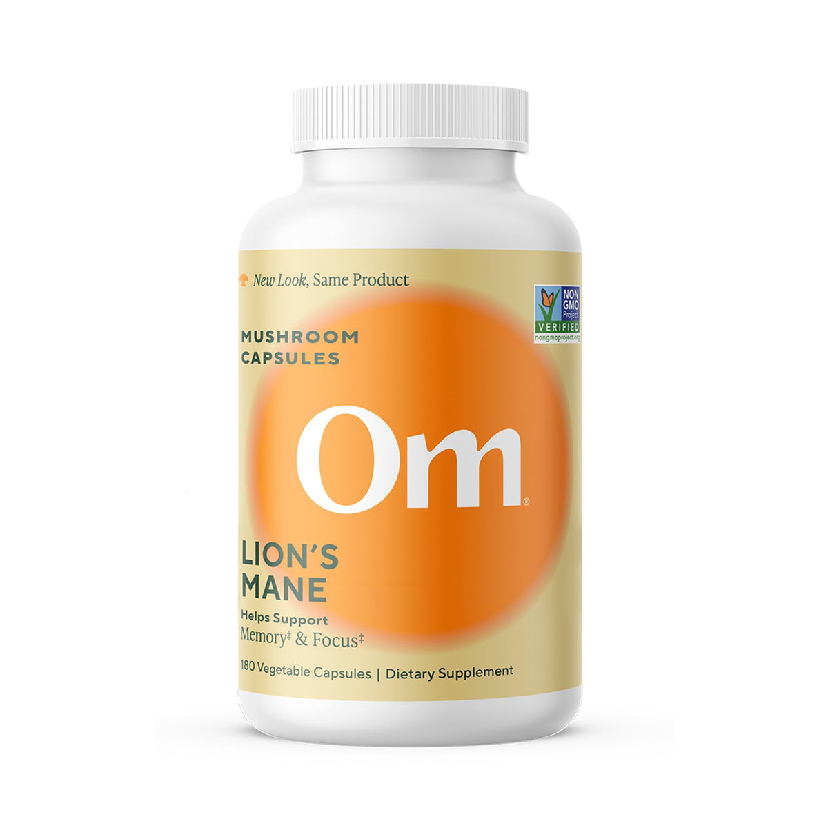 Capsules Om Mushroom Lions Mane: soutien potentiel à la concentration.