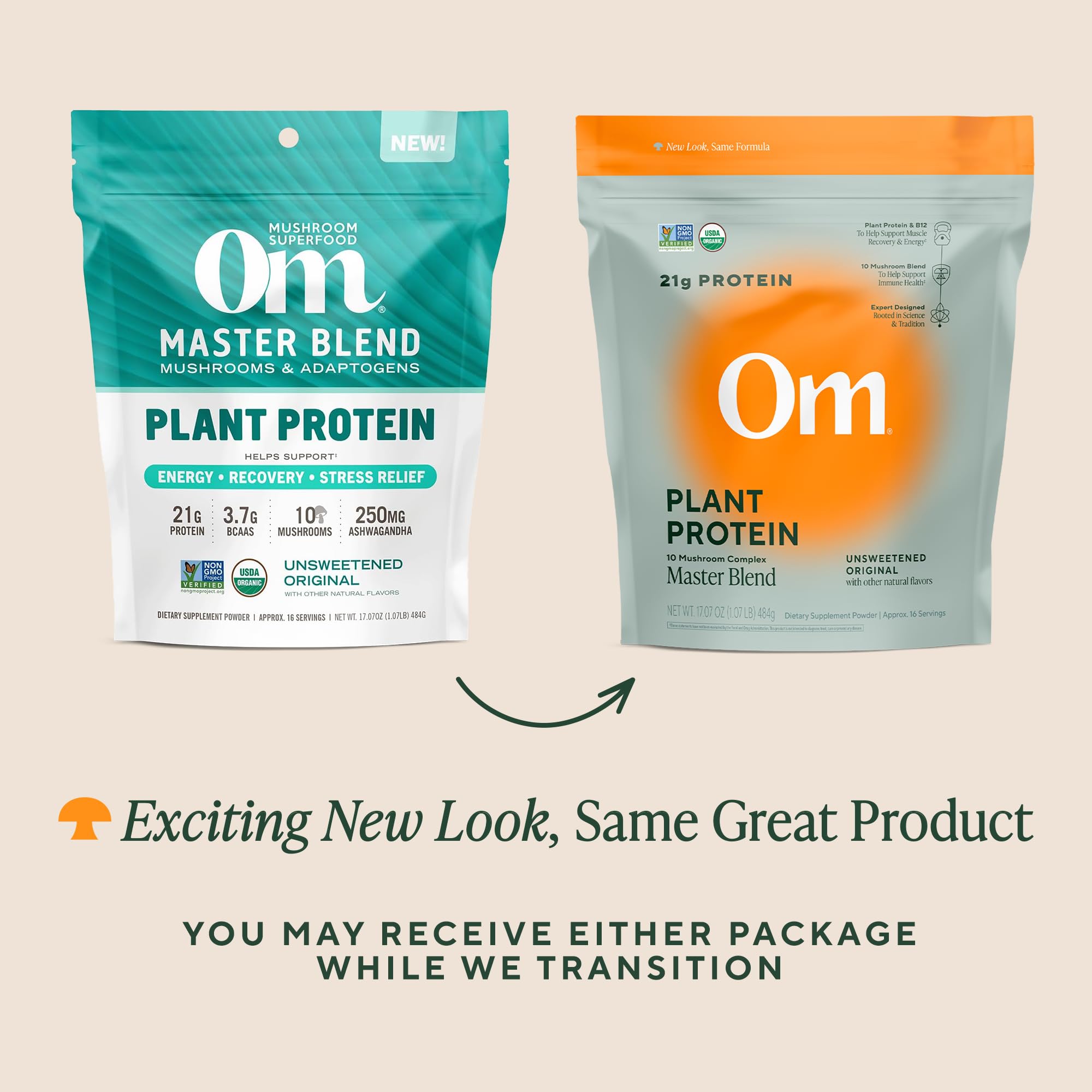 OM Master Blend – Cuillère-mesure prête à doser une portion protéique végétale