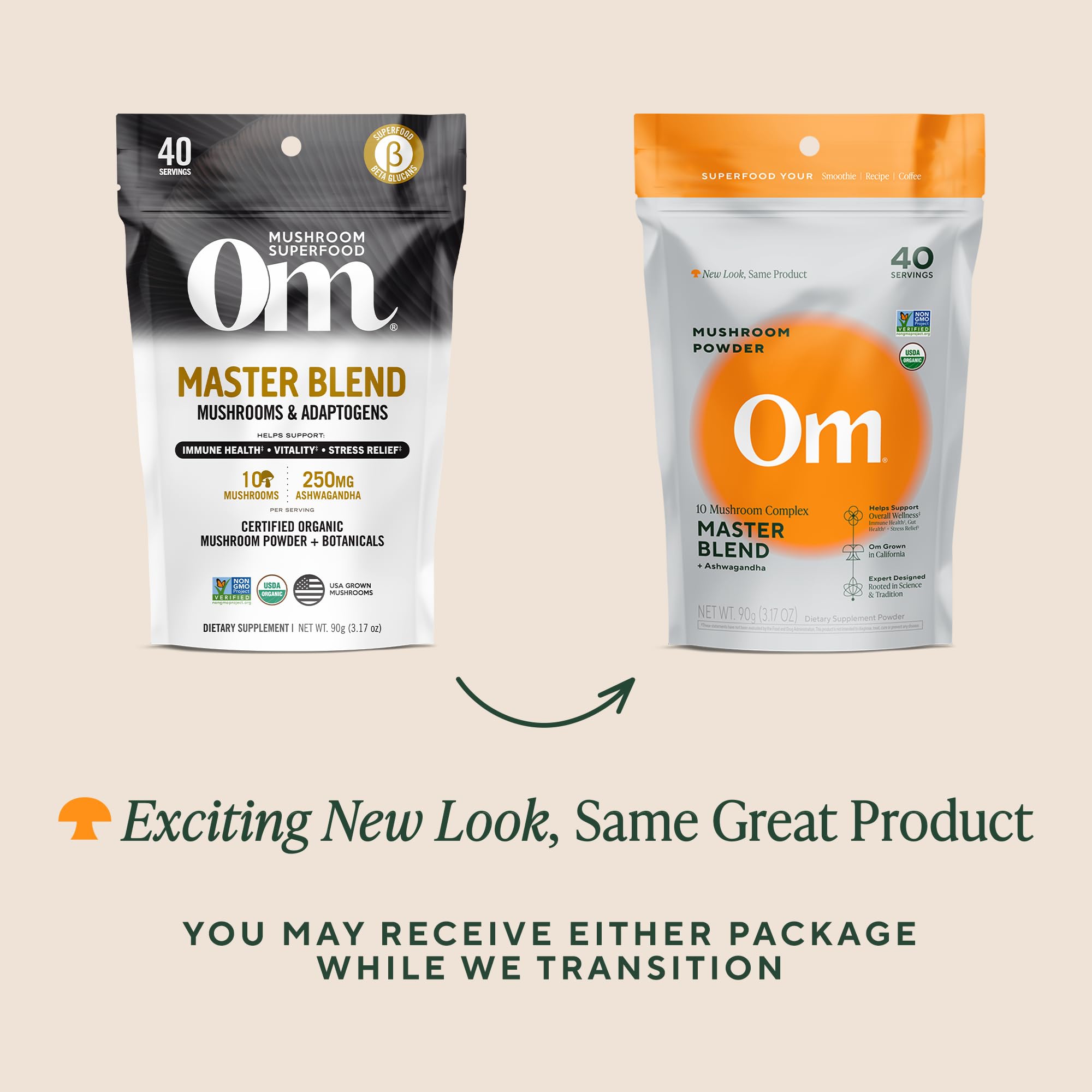 OM MUSHROOM MASTER BLEND: Usage quotidien – mélange polyvalent pour une routine bien-être.