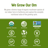 OM MUSHROOM REISHI emballage biologique, sans additifs quotidiens.