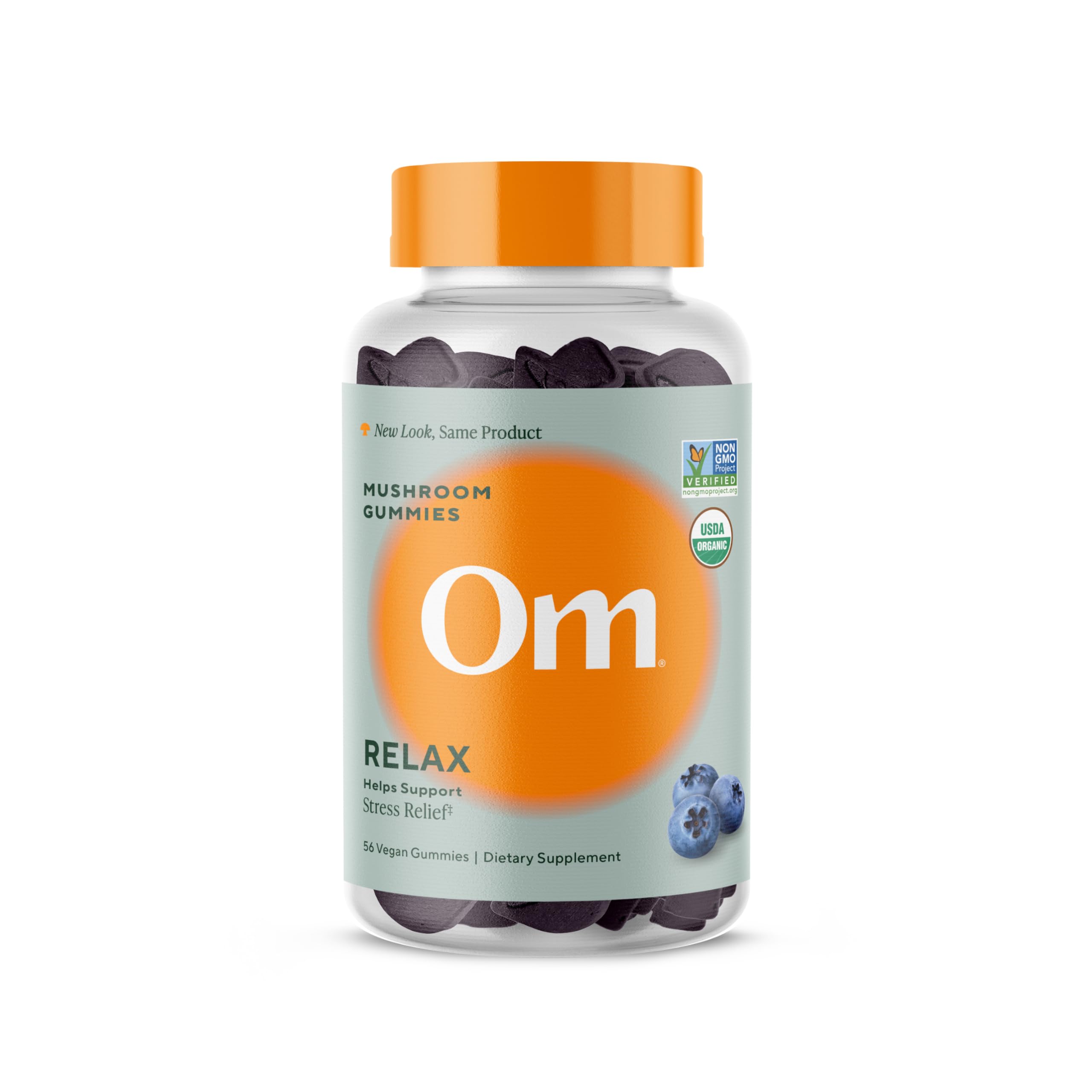 OM MUSHROOM RELAX GOMMES — bouteille pratique pour une routine détente en soirée.