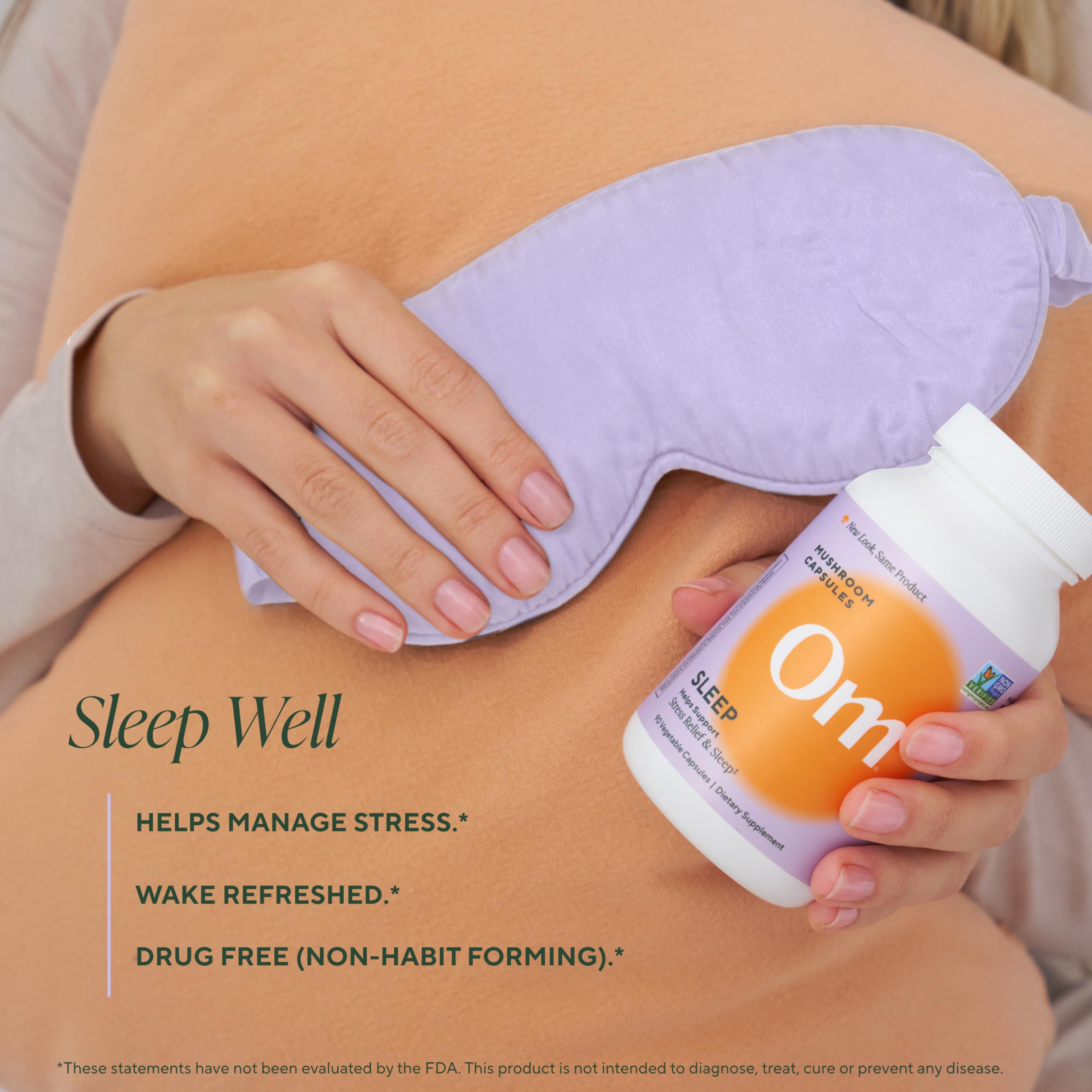 OM MUSHROOM SLEEP capsules, comprimés faciles à avaler avant le coucher