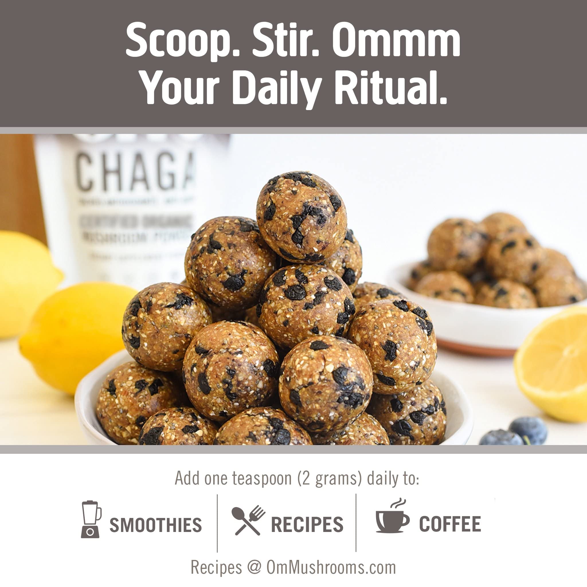 Potage savoureux rehaussé par Chaga OM MUSHROOM SUPERFOOD.