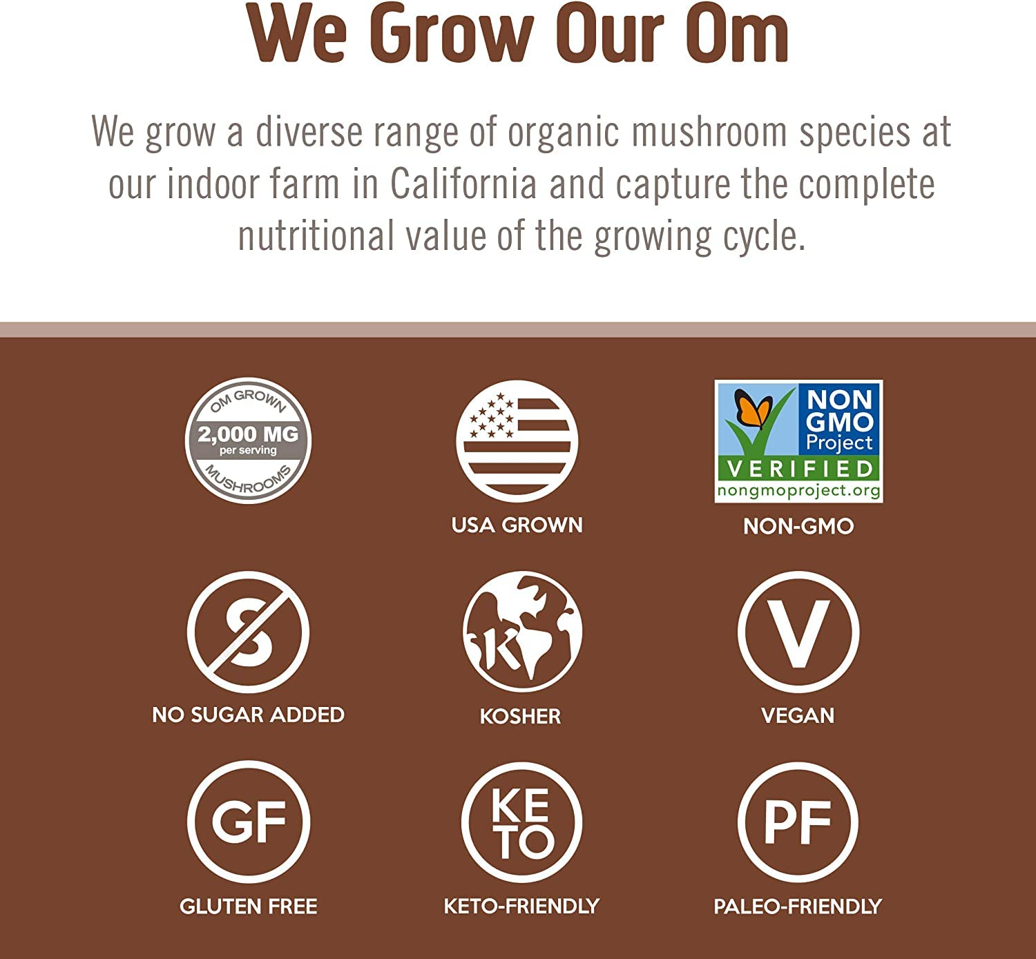 OM MUSHROOM SUPERFOOD Cordyceps – emballage clair et étiquette informative