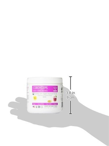 Om Mushroom Superfood étiquette vegan sans gluten — choix sain et respectueux du régime.